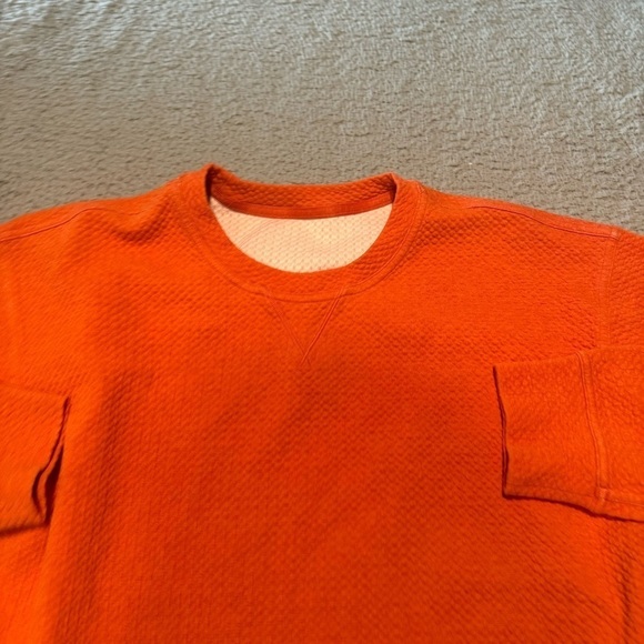 Lululemon All Yours Crew Sweatshirt Womens 6 Orange Heathered Brick Bubble Dot - Picture 3 of 8